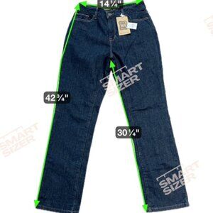 L.L. Bean Women's True Shape Jeans High-Rise Straight-Leg Fleece-Lined Size 8M/T